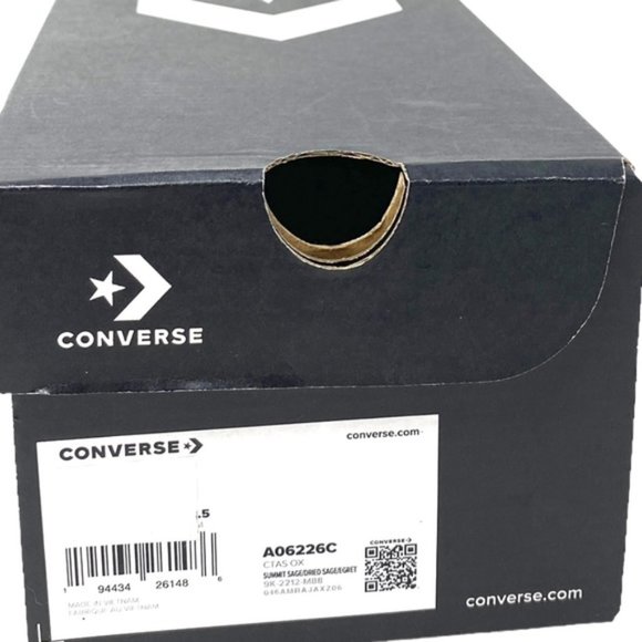 Converse Ctas OX Low Top Sneakers Women's Size Green Canvas Knit Skate A06226C - Picture 8 of 9